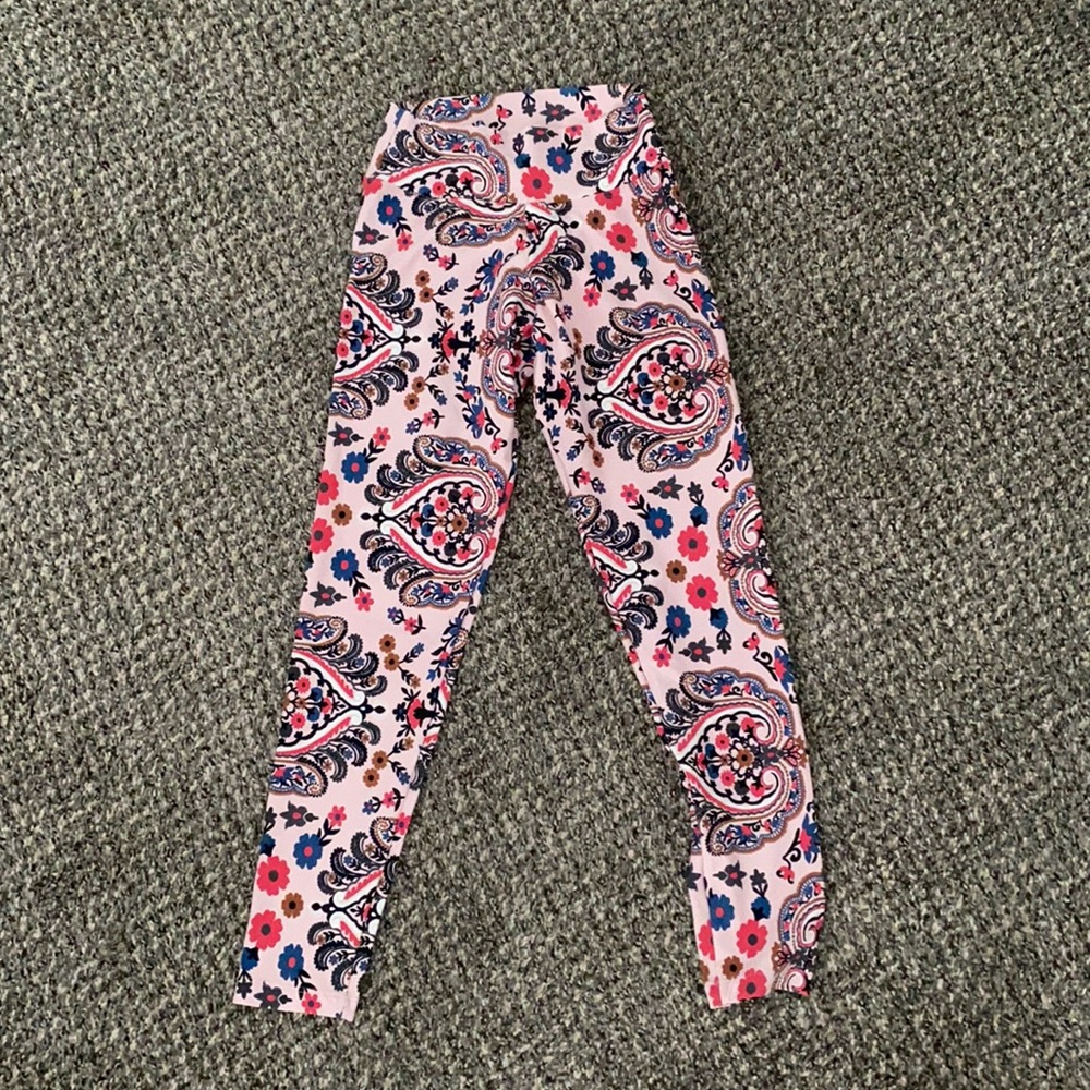 Paisley pink floral print Liquido leggings